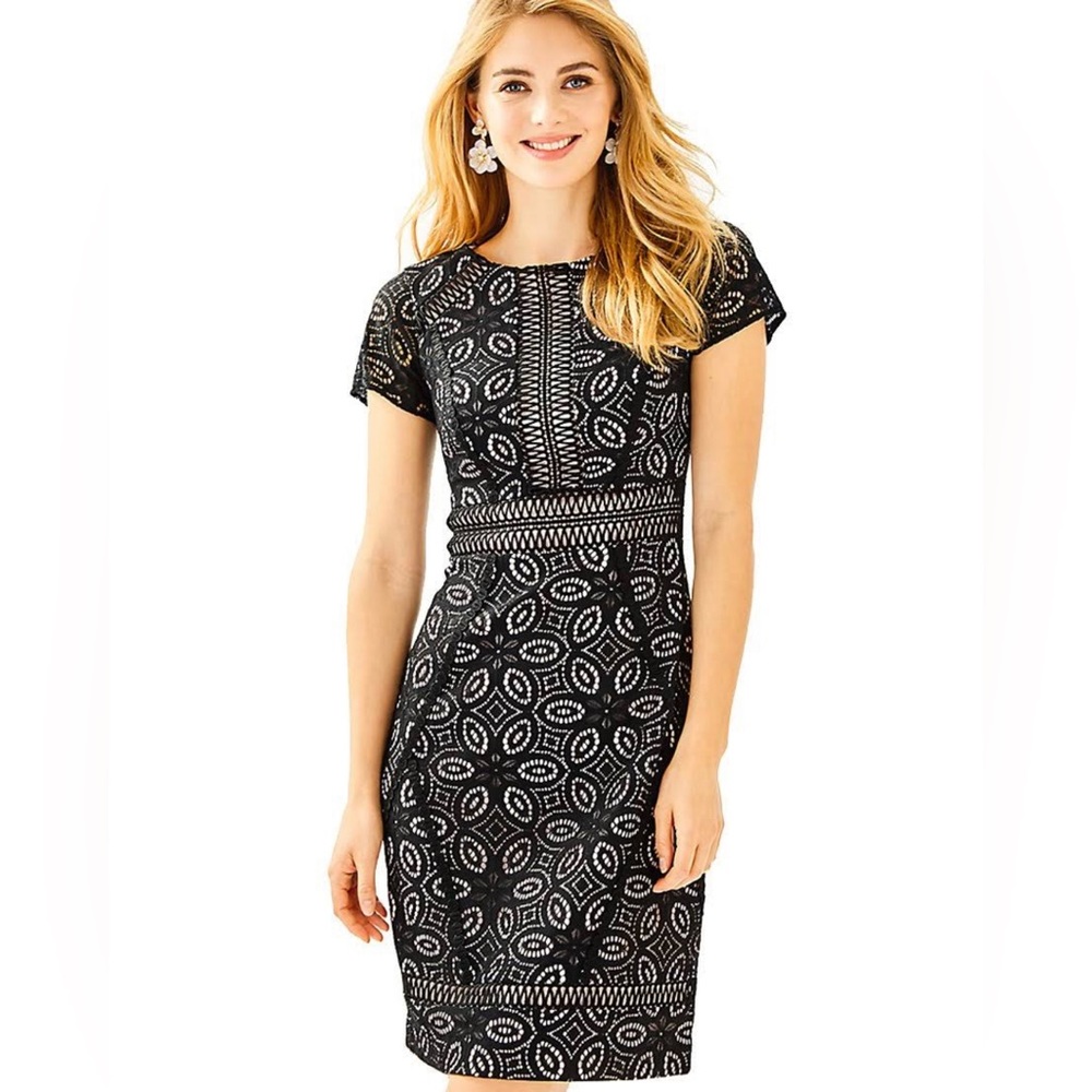 Lilly Pulitzer Suzanne Shift Dress in Onyx 🖤🎀